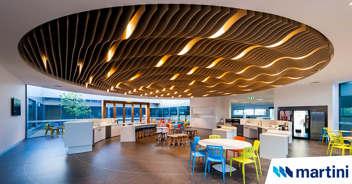 Case Study Black Acoustic Insulation For Semi Exposed Ceilings