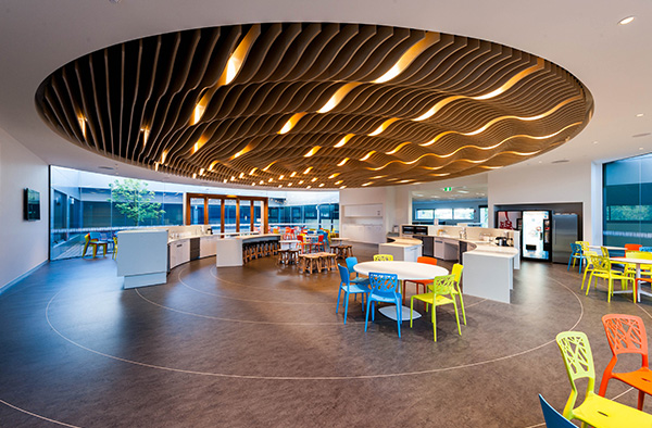 Case Study Black Acoustic Insulation For Semi Exposed Ceilings